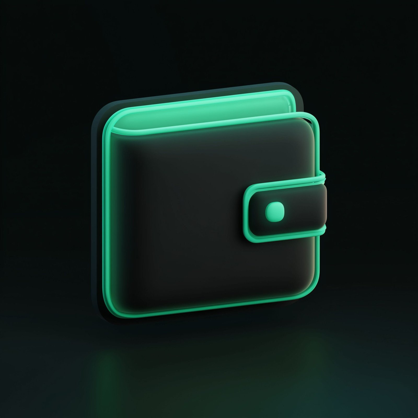 Carteira digital em neon verde